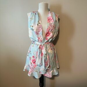 Floral Wrap romper Cottage core spring/ summer romper
